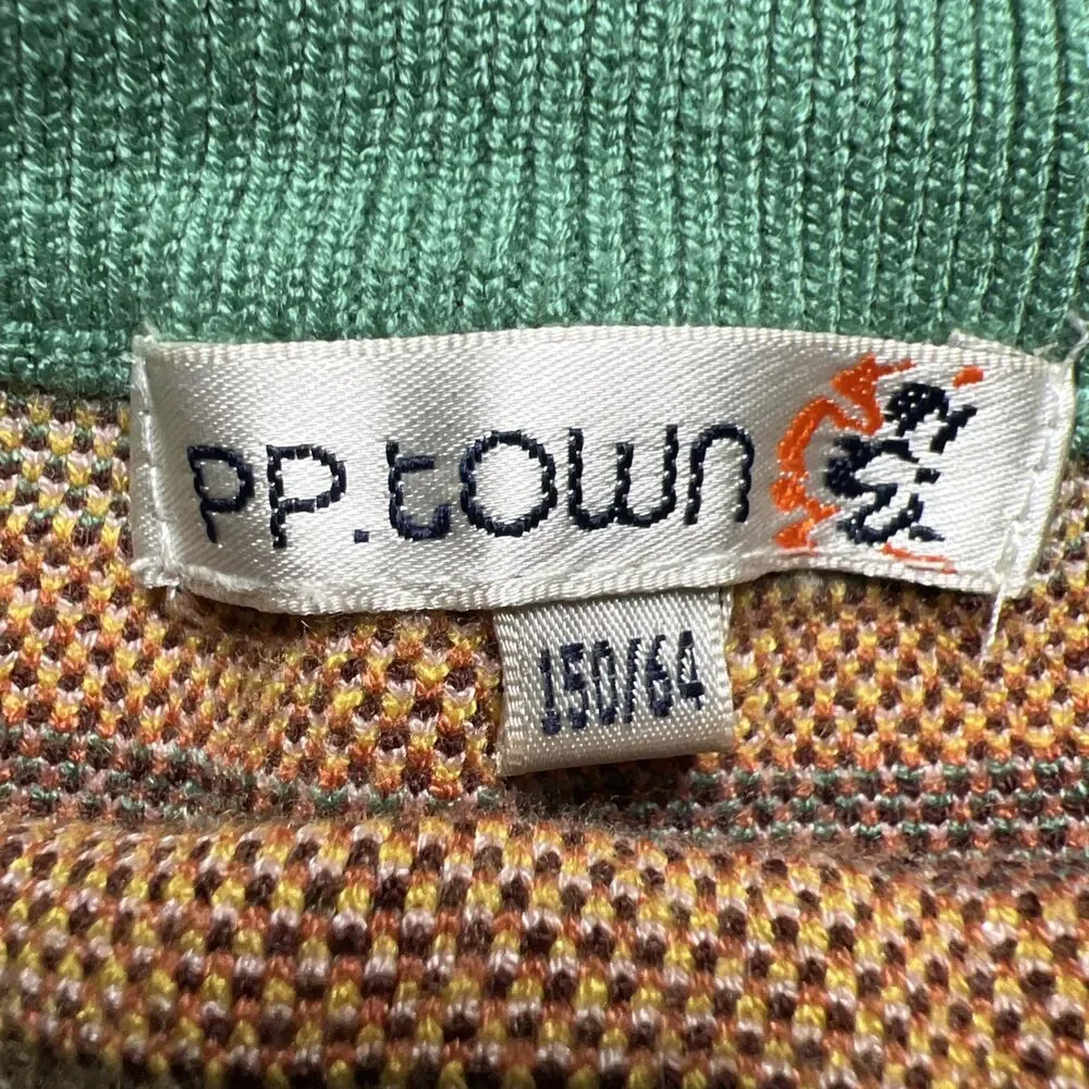 PP Town Butterfly Sweater Knit Pleated Skirt Girls Size 12 Green Yellow Tennis